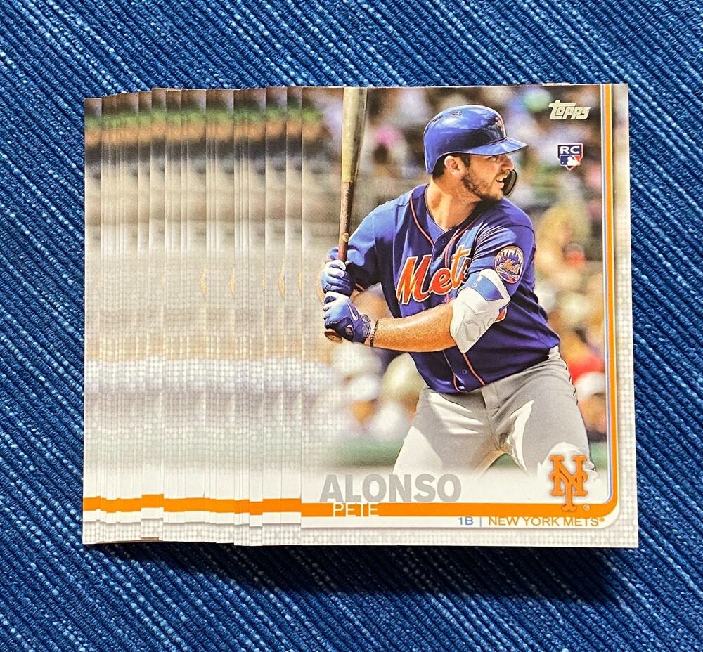 Topps 2019 Topps Pete Alonso #475 Mets Rookie 25 Card Lot Complete Set No Sock